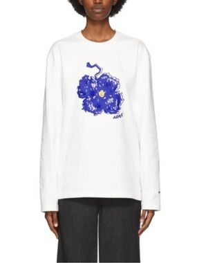 ADER error White Bluessom Long Sleeve T-Shirt Size A1 / Small